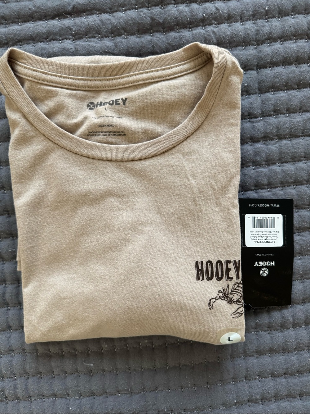 Hooey Men’s Tan Short Sleeve Crew Neck Tee with Chest Logo
